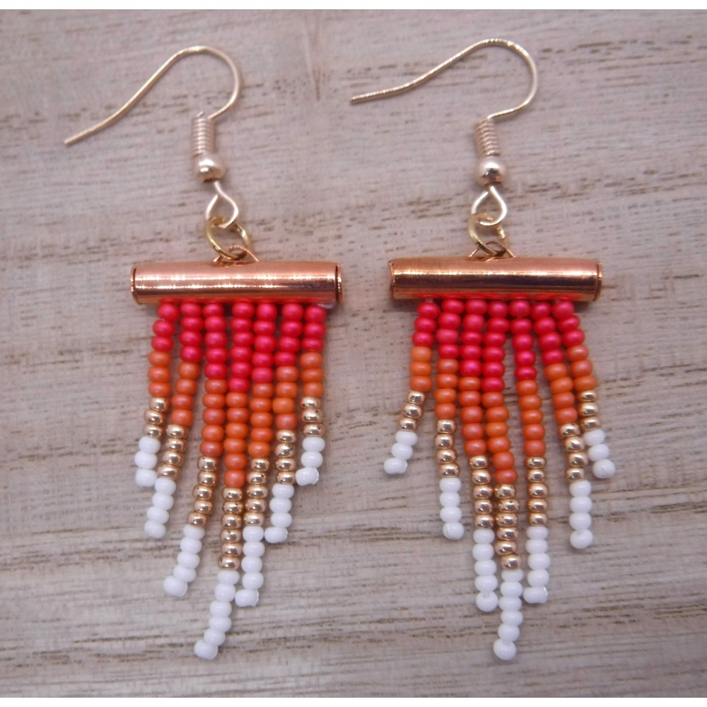 Earrings Beaded Multicolor